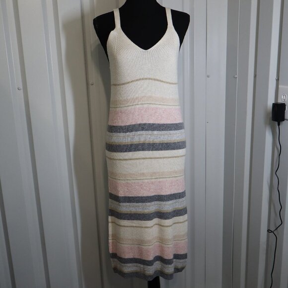 Z Supply Women's Malibu Sweater Dress in "Oatmeal" Size Small NWT Tan Pink Gray - Picture 1 of 6